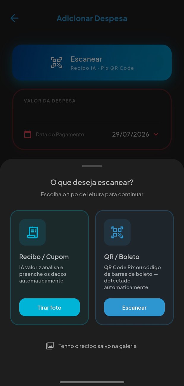 Scanner de recibo com a IA valoriz